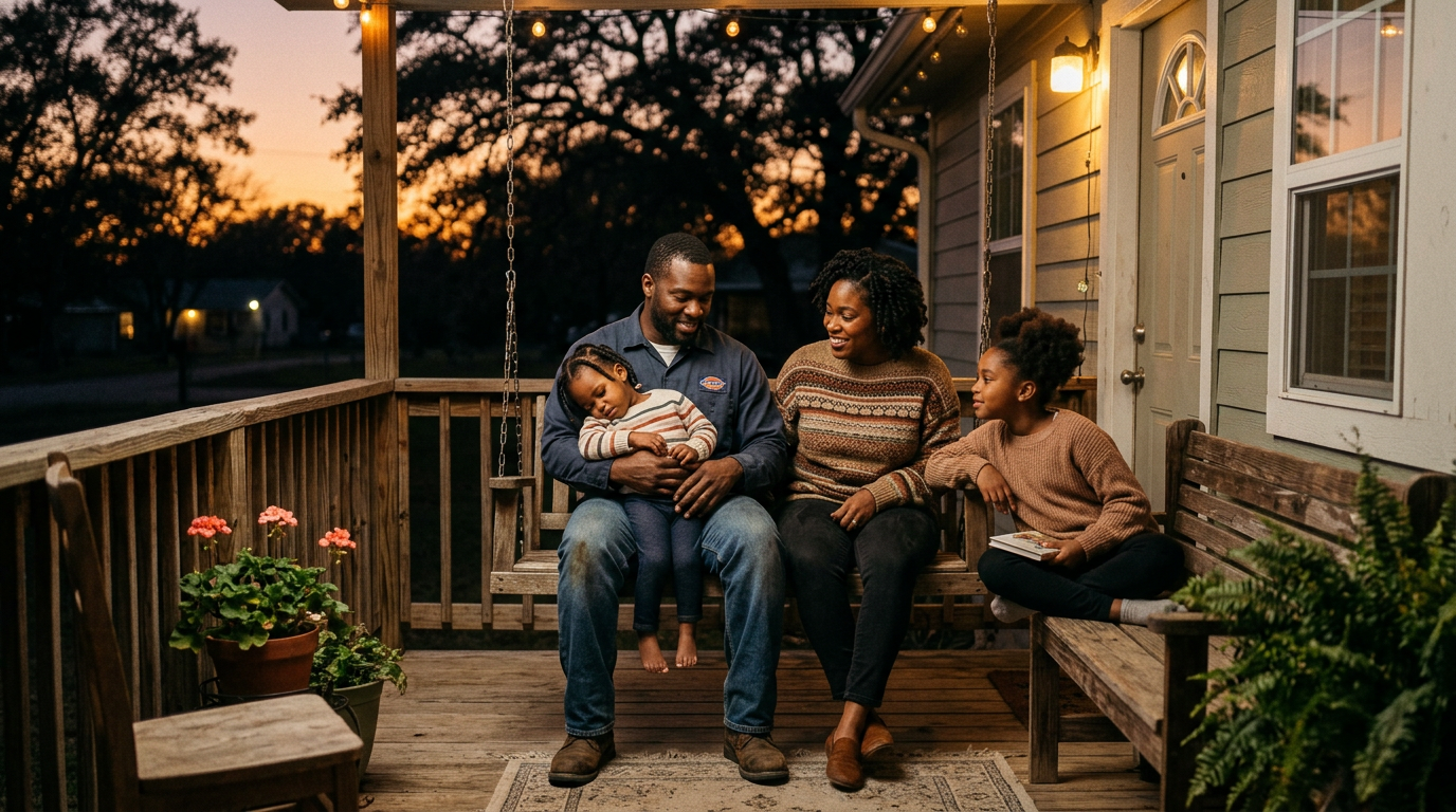 Family at home — the people your insurance protects
